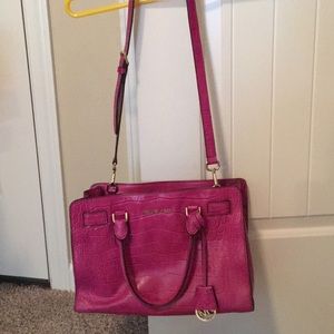 Michael Kors raspberry Hamilton bag